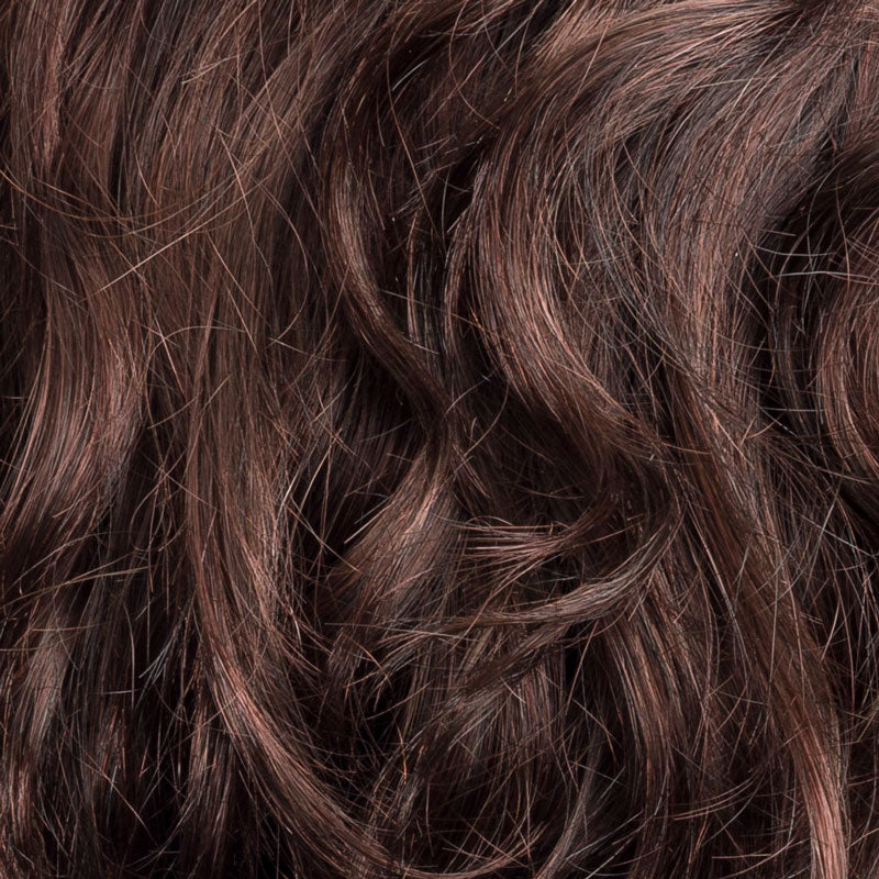 DARK CHOCOLATE ROOTED 4.33.2 | Black/Darkest Brown Base with Dark Auburn Highlights and Dark Roots